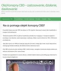 Olej Konopny CBD Kannabidiol - Zastosowanie, Działanie, Dawkow